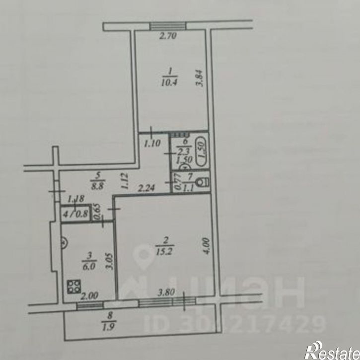 2-комн квартира улица Менделеева, 4,  д. 4